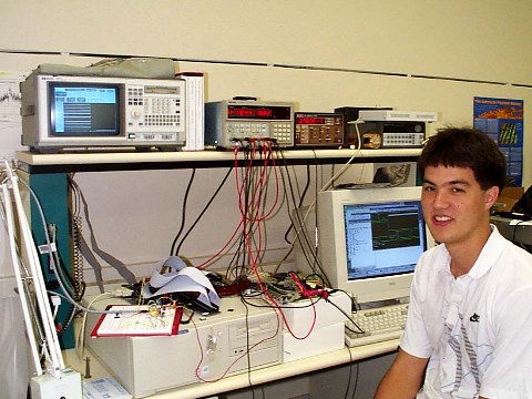 Eric sitting in front of a computer